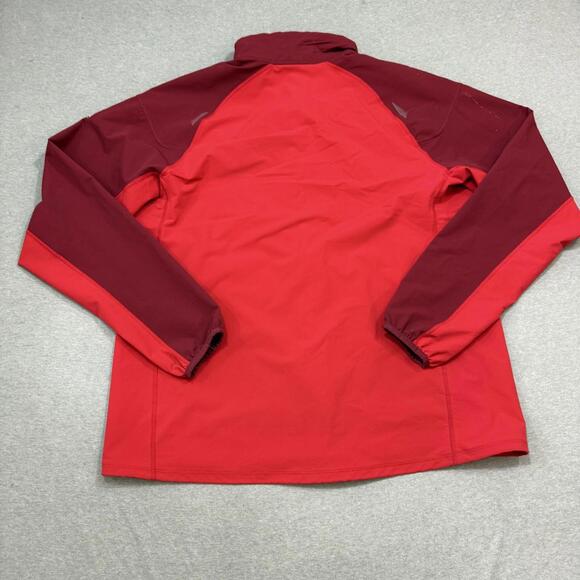 Eddie Bauer First Ascent Jacket Large Mens Soft Shell Sandstone Shield Red - Picture 9 of 9